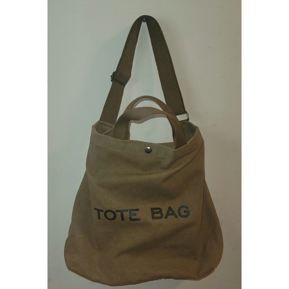 Canvas Retro Tote Bag Roomy Capacity Commuter Handbag and Shoulder Olive Green